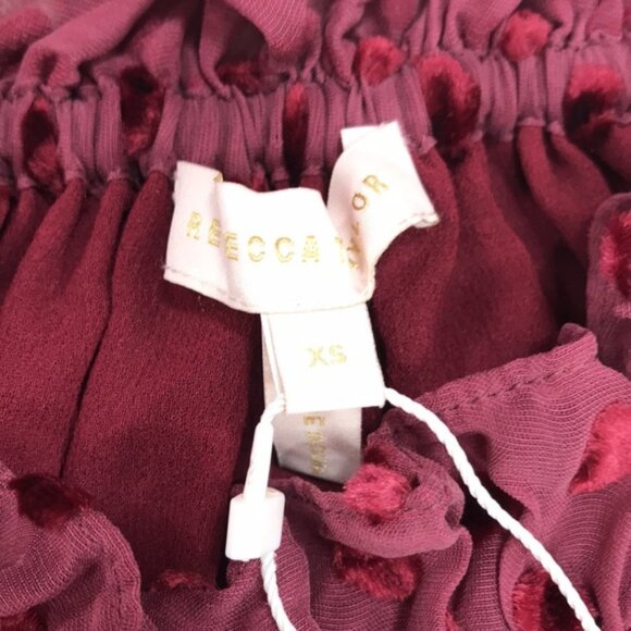 🎁 Rebecca Taylor Velvet Dot Blouse - Picture 8 of 8